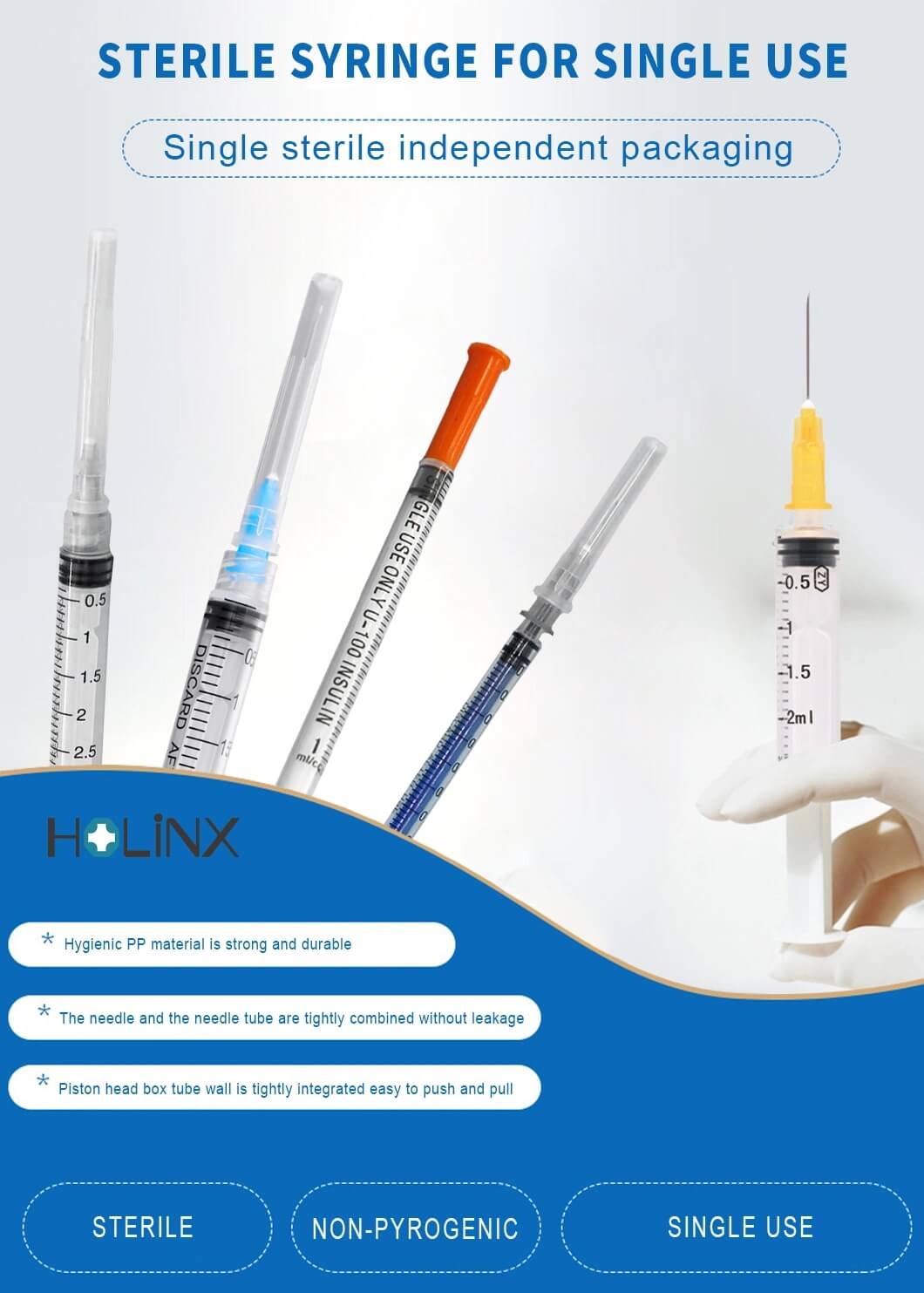 Steroid Irrigation Insulin Disposable Safety Plastic Medical Oral Syringe, Single Use Only 5ml Safety Plastic Medical Oral Syringe